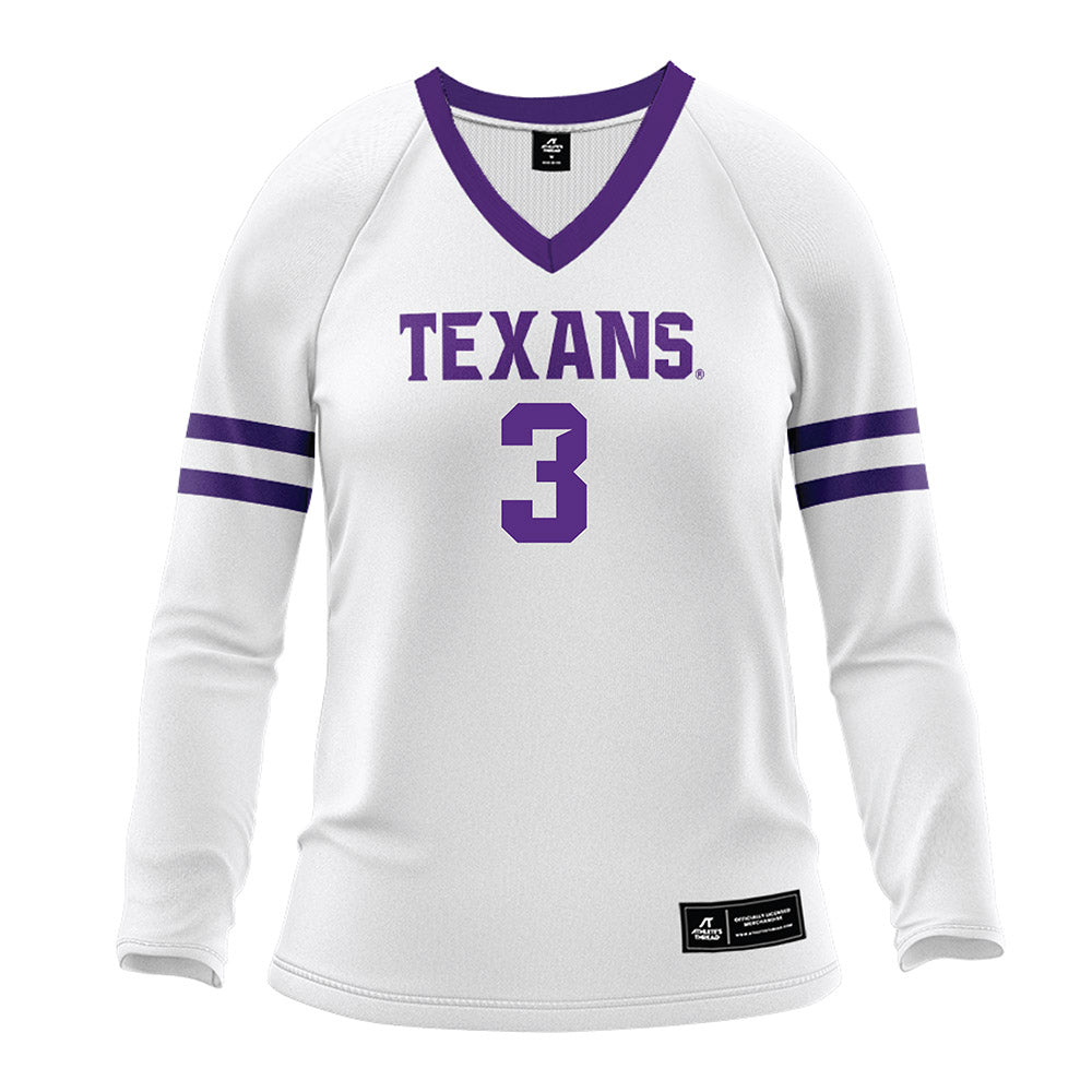 Tarleton State - NCAA Women's Volleyball : LaNeah Lara - White Volleyball Jersey-0