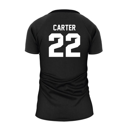 Tarleton State - NCAA Women's Volleyball : morgan carter - Black Volleyball Jersey-1