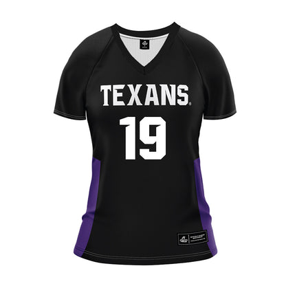 Tarleton State - NCAA Women's Volleyball : Alexa Earle - Black Volleyball Jersey-0