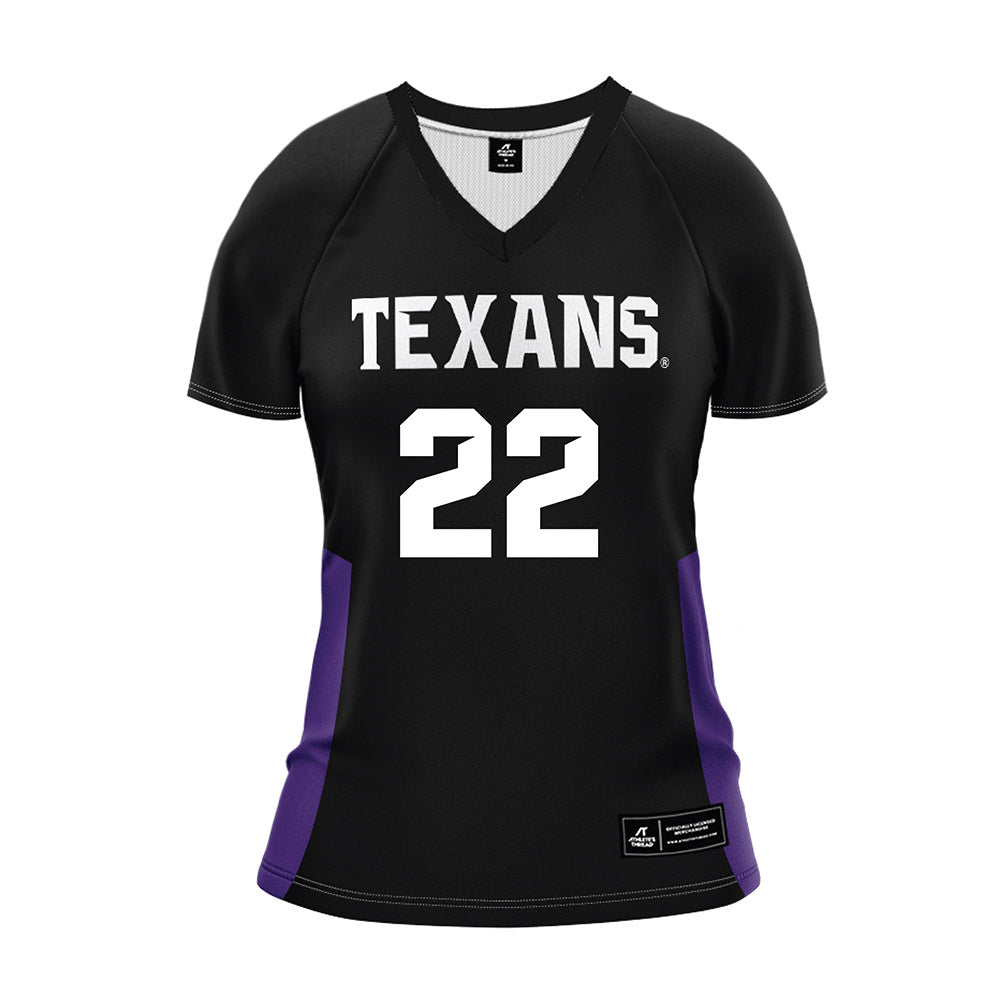 Tarleton State - NCAA Women's Volleyball : morgan carter - Black Volleyball Jersey-0