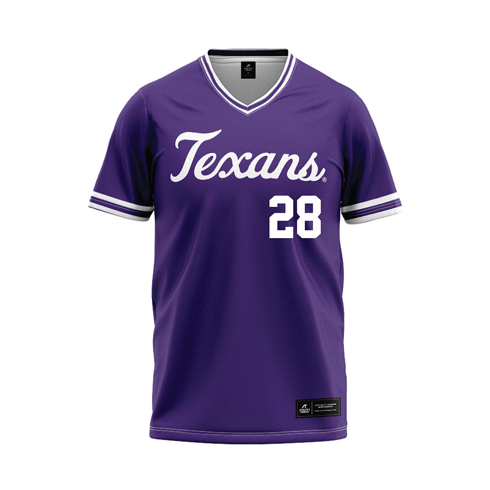Tarleton State - NCAA Baseball : Cort Lowry - Purple Jersey-0