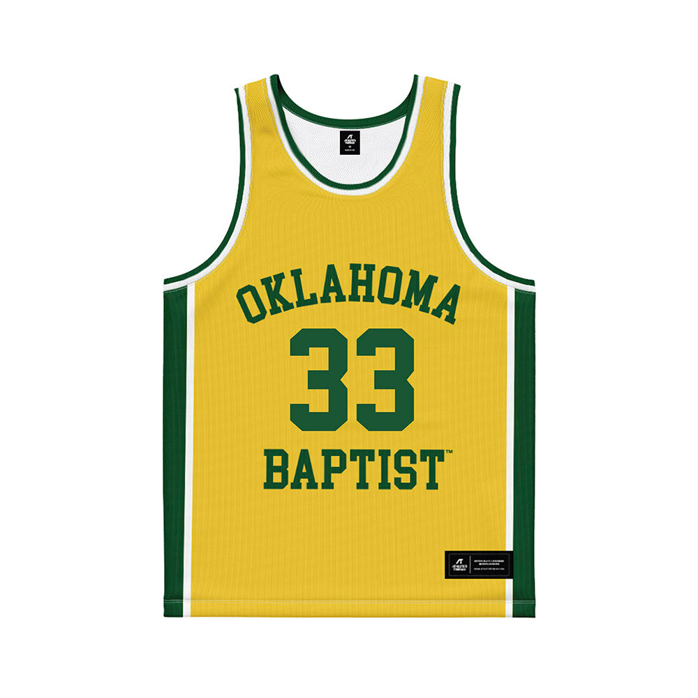 OKBU - NCAA Women's Basketball : Jaedyn Getman - Yellow Basketball Jersey-0