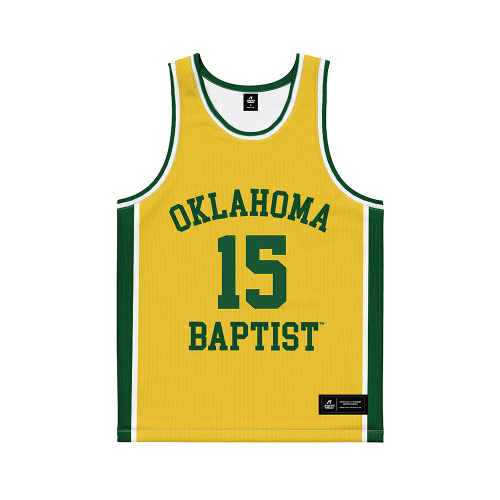 OKBU - NCAA Women's Basketball : Faith Wright - Yellow Basketball Jersey-0
