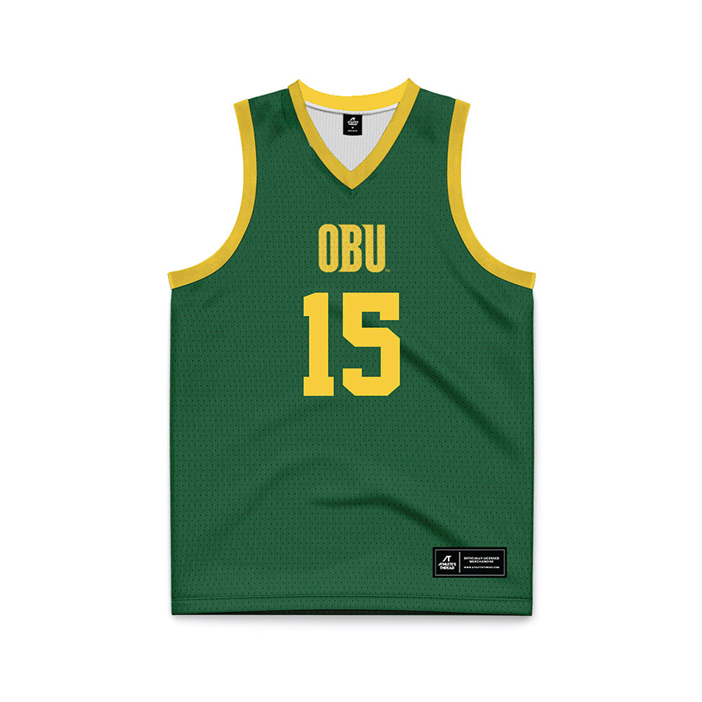 OKBU - NCAA Women's Basketball : Faith Wright - Green Basketball Jersey-0