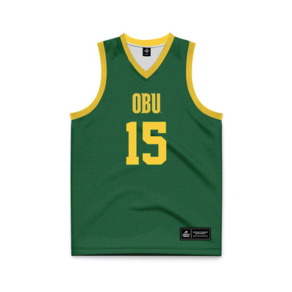 OKBU - NCAA Women's Basketball : Faith Wright - Green Basketball Jersey-0