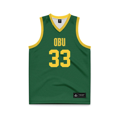 OKBU - NCAA Women's Basketball : Jaedyn Getman - Green Basketball Jersey-0