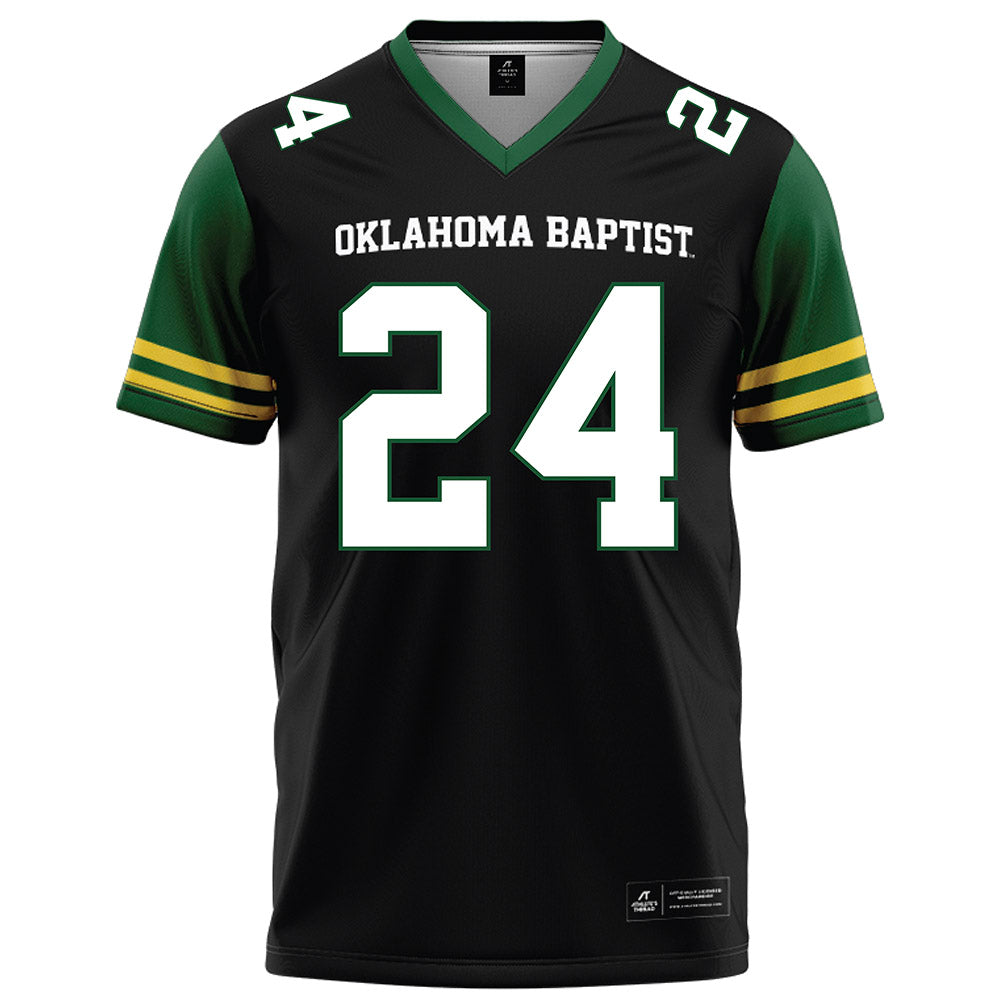 OKBU - NCAA Football : EJ Moore - Black Football Jersey-0