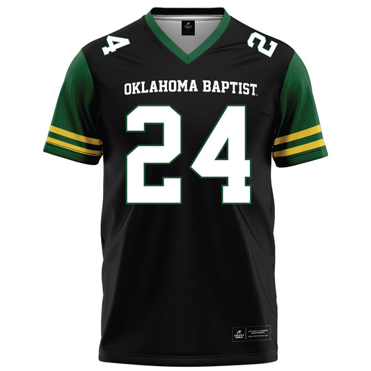 OKBU - NCAA Football : EJ Moore - Black Football Jersey-0