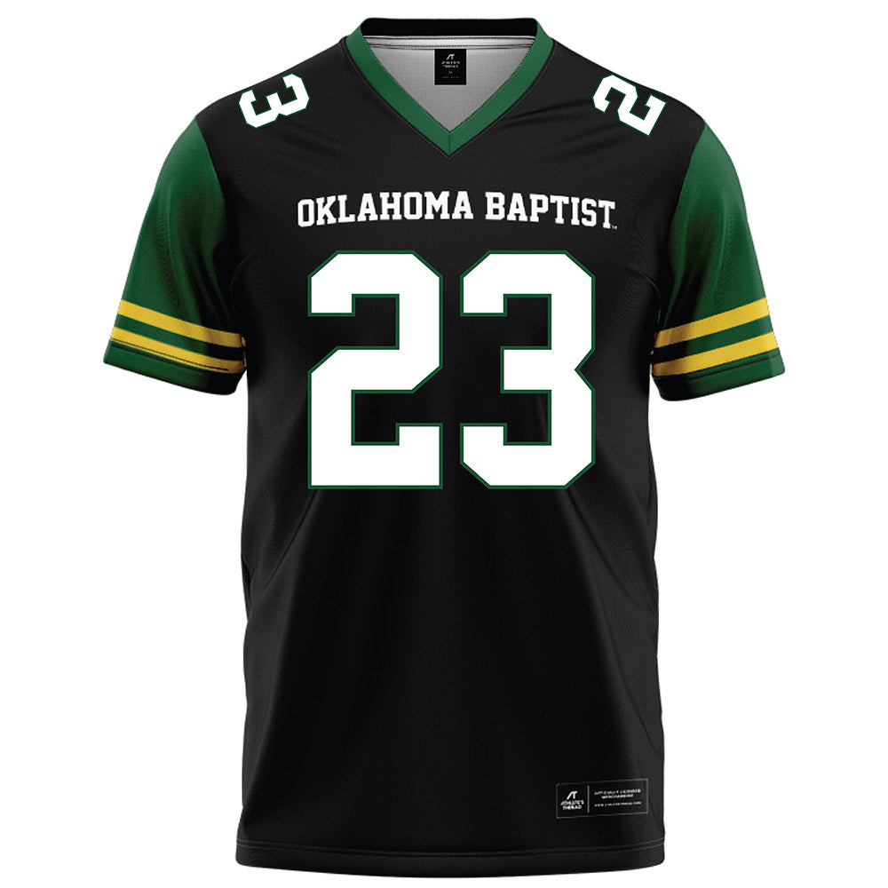 OKBU - NCAA Football : Caleb Giles - Black Football Jersey-0