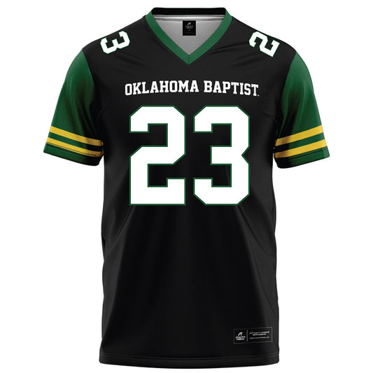 OKBU - NCAA Football : Caleb Giles - Black Football Jersey-0