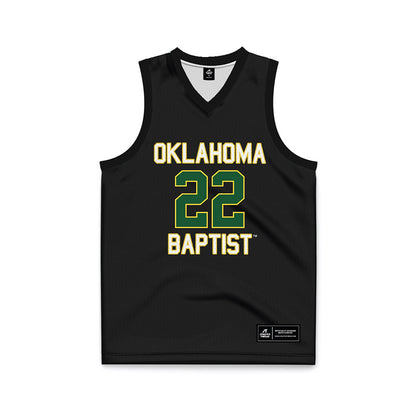 OKBU - NCAA Men's Basketball : Joshua Udoumoh - Black Basketball Jersey-0