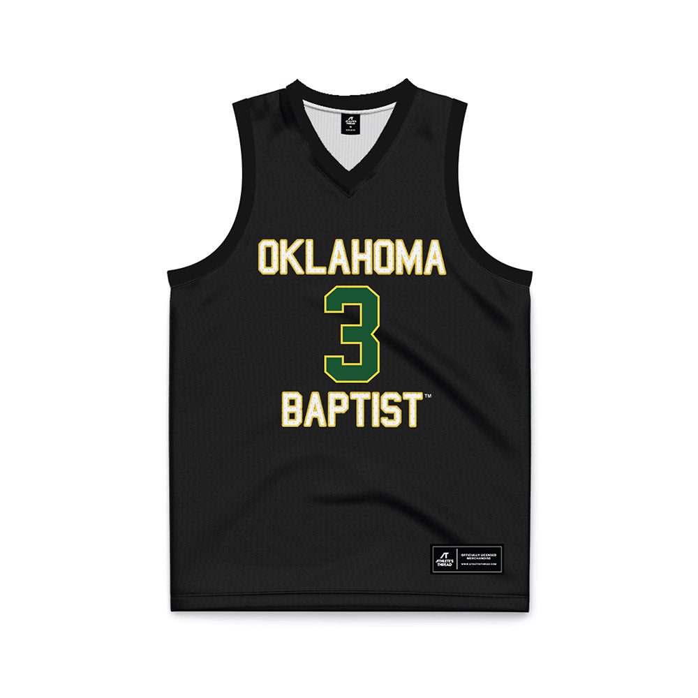 OKBU - NCAA Men's Basketball : Terry Coner - Black Basketball Jersey-0