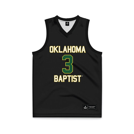 OKBU - NCAA Men's Basketball : Terry Coner - Black Basketball Jersey-0