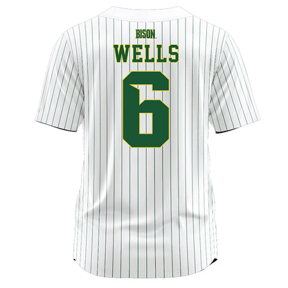 OKBU - NCAA Softball : Greenlee Wells - White Pinstripe Jersey-1