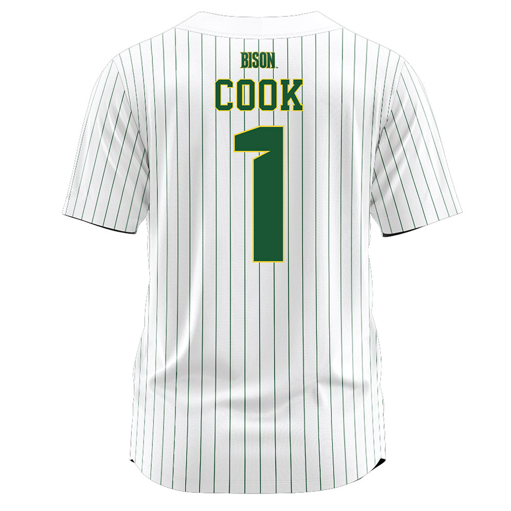 OKBU - NCAA Softball : Kaley Cook - White Pinstripe Jersey-1