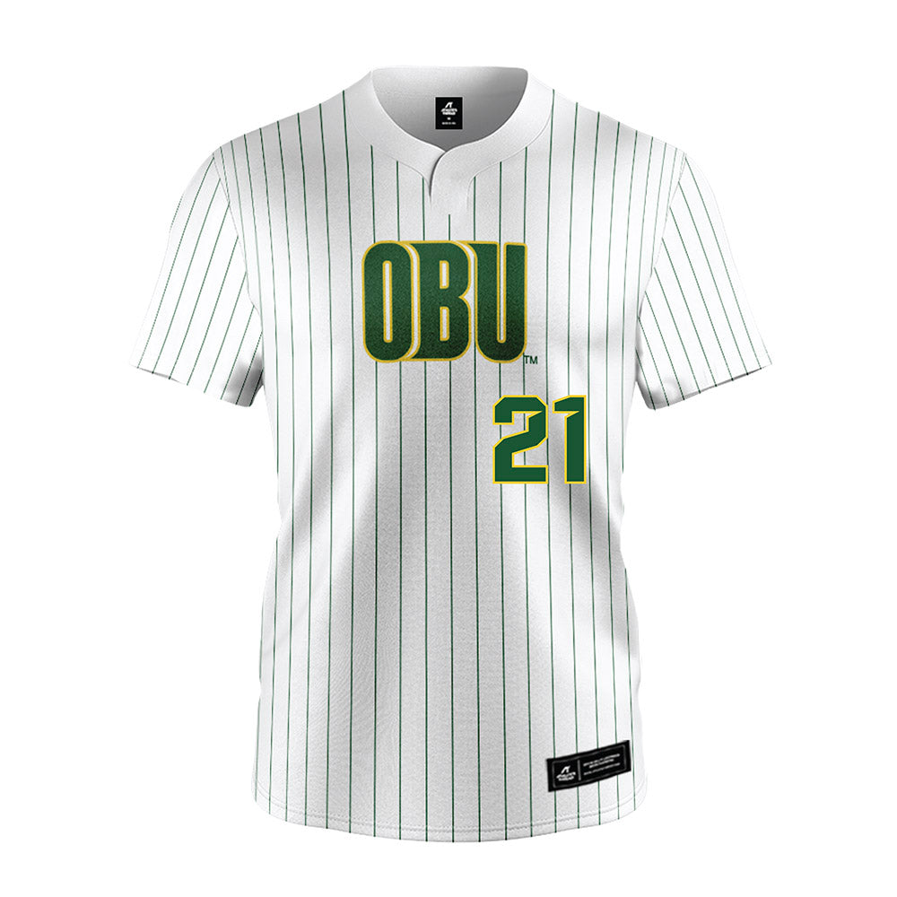 OKBU - NCAA Softball : Jaycee Shaffer - White Pinstripe Jersey-0