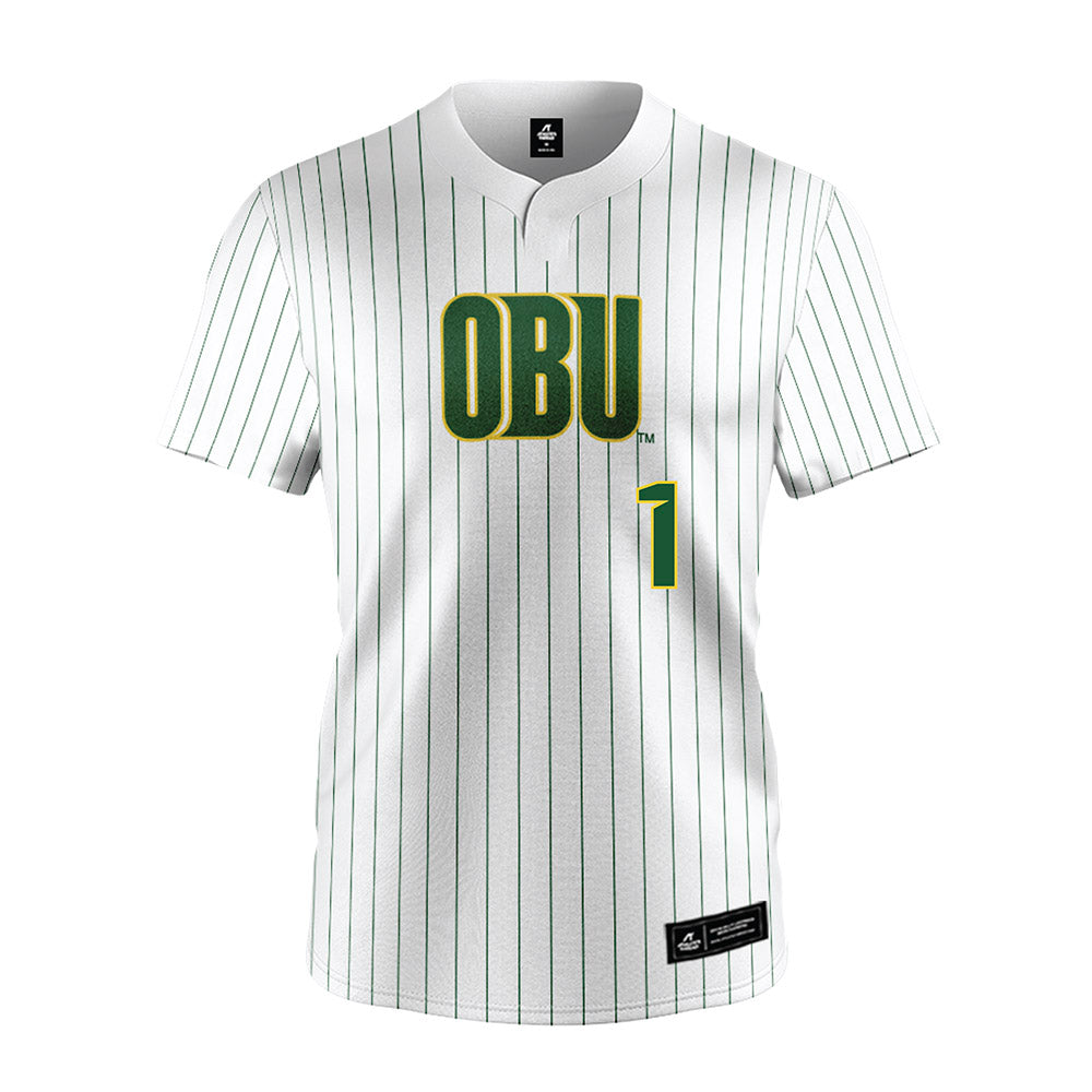 OKBU - NCAA Softball : Kaley Cook - White Pinstripe Jersey-0