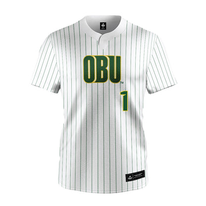OKBU - NCAA Softball : Kaley Cook - White Pinstripe Jersey-0