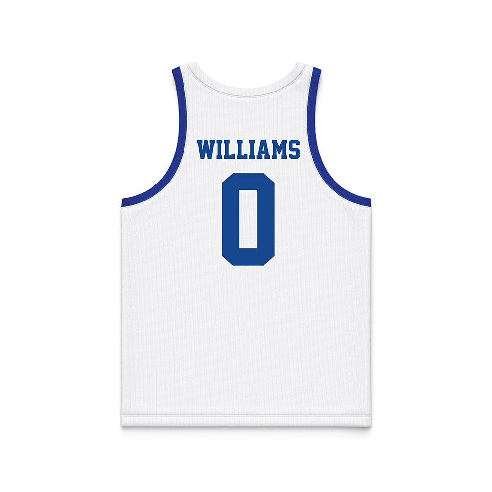 Hampton - NCAA Men's Basketball : Kody Williams - White Basketball Jersey-1