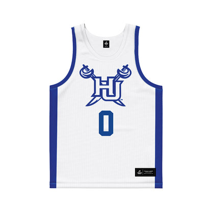 Hampton - NCAA Men's Basketball : Kody Williams - White Basketball Jersey-0