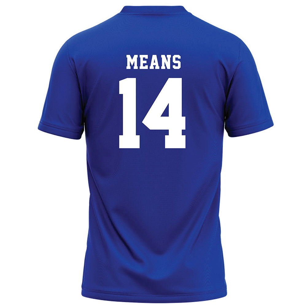 Hampton - NCAA Football : Nare Means - Blue Football Jersey-1