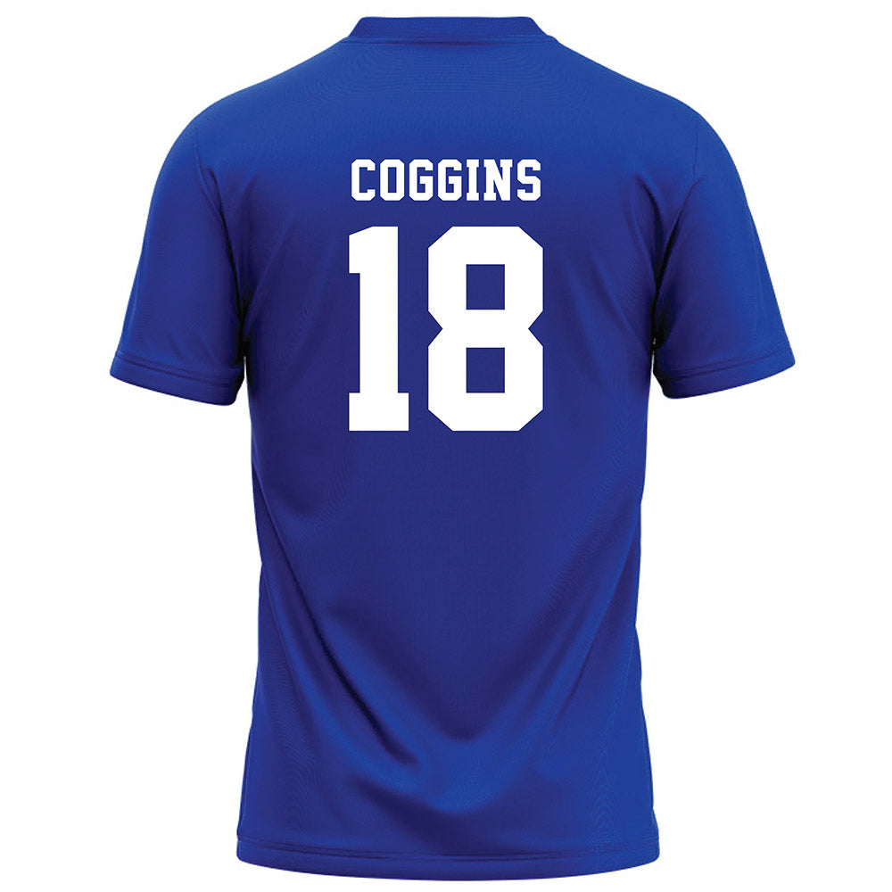 Hampton - NCAA Football : Jaysaun Coggins - Blue Football Jersey-1