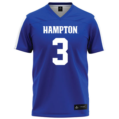 Hampton - NCAA Football : Jahkei Chavis - Blue Football Jersey-0