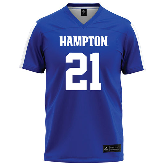 Hampton - NCAA Football : JaSean Lindsey - Blue Football Jersey-0