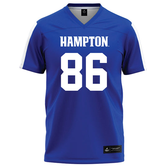Hampton - NCAA Football : Jalen Walker - Blue Football Jersey-0