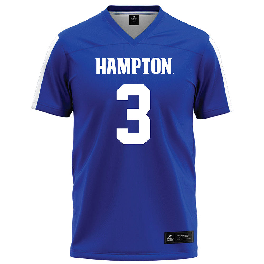 Hampton - NCAA Football : Mj Moultrie - Blue Football Jersey-0