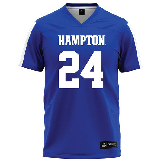 Hampton - NCAA Football : Andre Jackson Jr - Blue Football Jersey-0