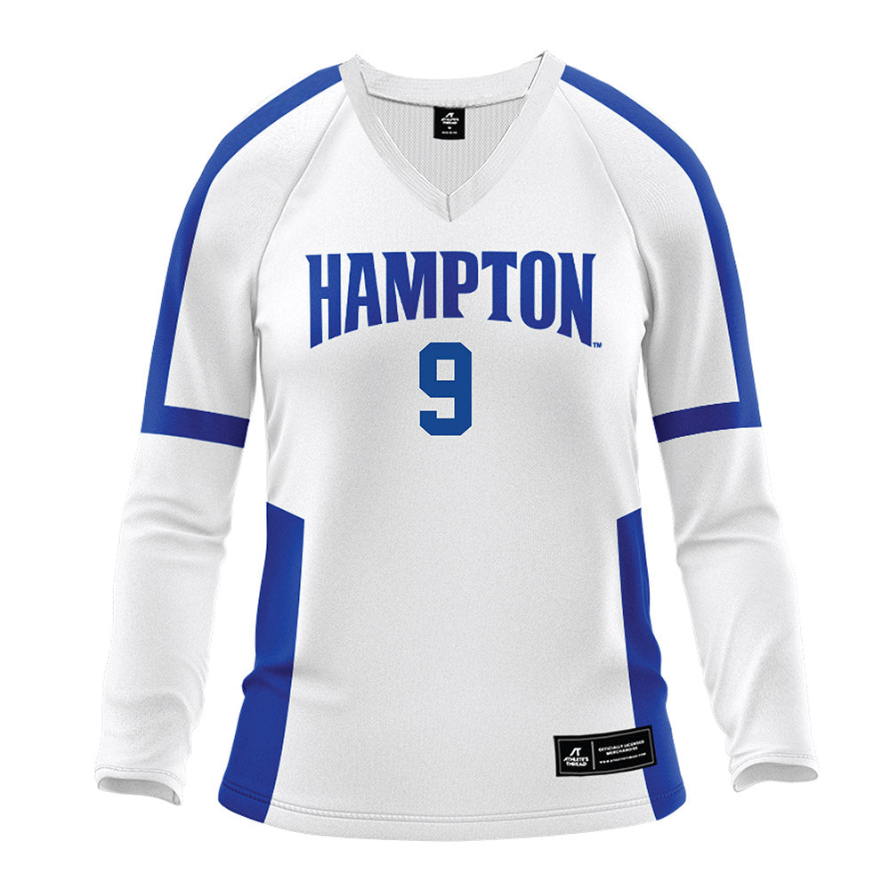 Hampton - NCAA Women's Volleyball : Jaya Rimm - White Volleyball Jersey-0