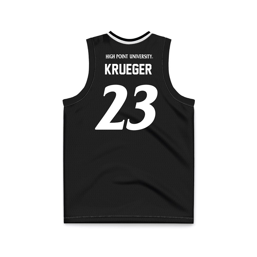 High Point - NCAA Men's Basketball : Kasen Krueger - Black Basketball Jersey-1