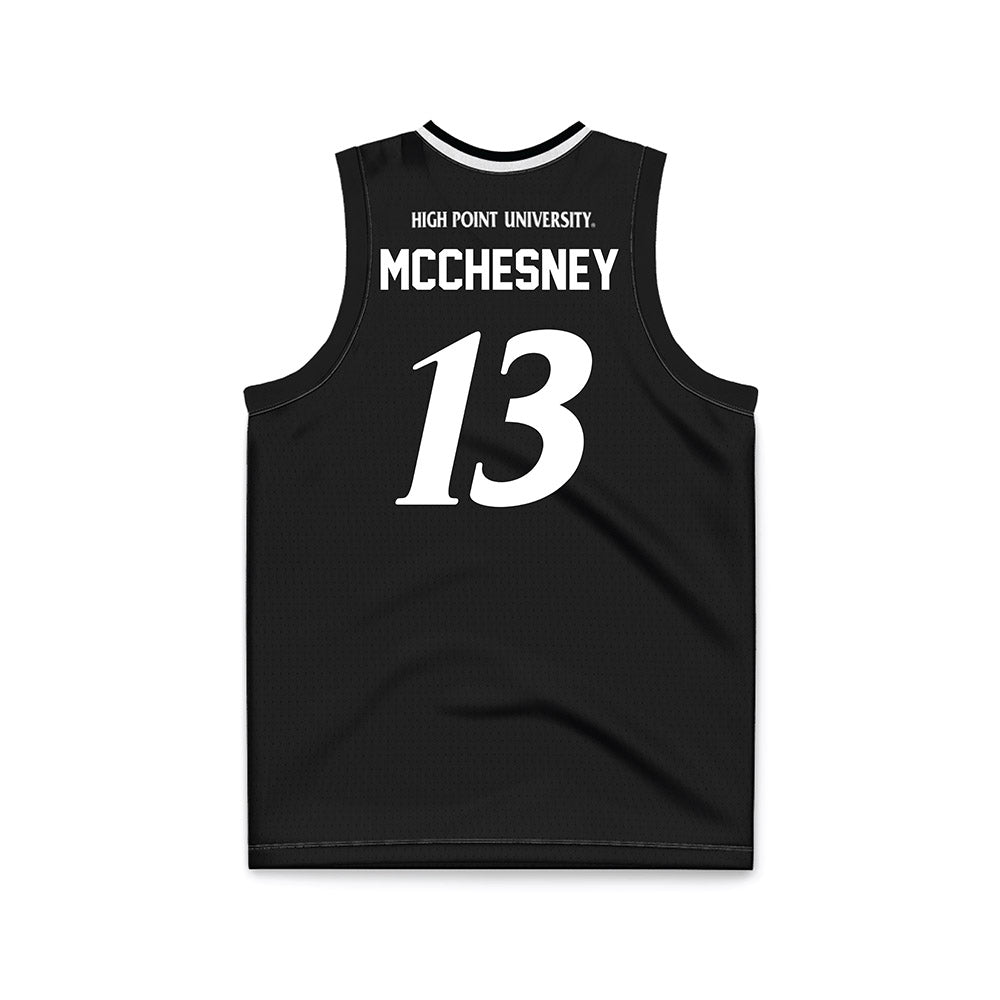 High Point - NCAA Men's Basketball : Liam Mcchesney - Black Basketball Jersey-1