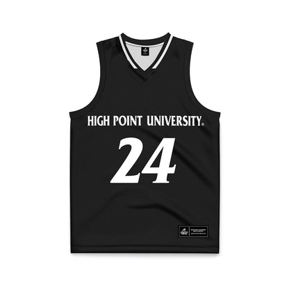 High Point - NCAA Men's Basketball : David Fonville - Black Basketball Jersey-0