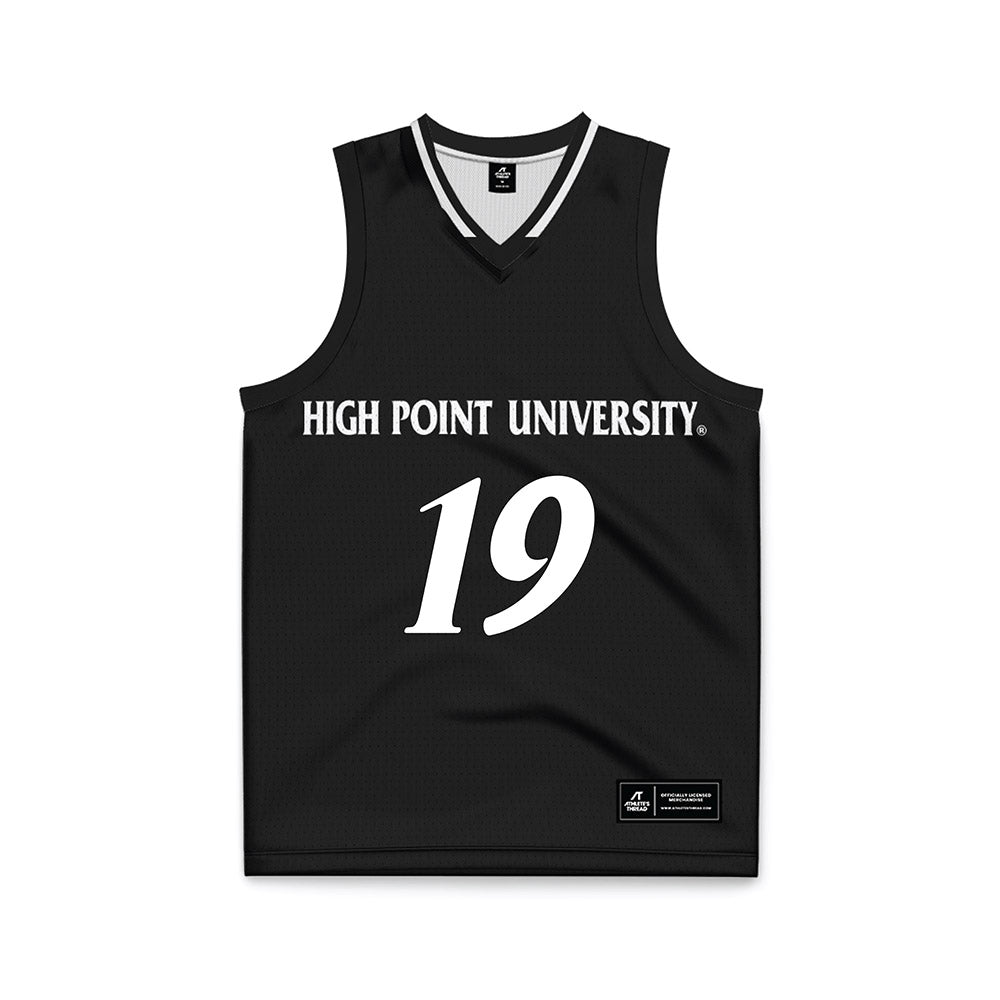 High Point - NCAA Men's Basketball : Josh Ibukunoluwa - Black Basketball Jersey-0