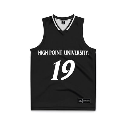 High Point - NCAA Men's Basketball : Josh Ibukunoluwa - Black Basketball Jersey-0
