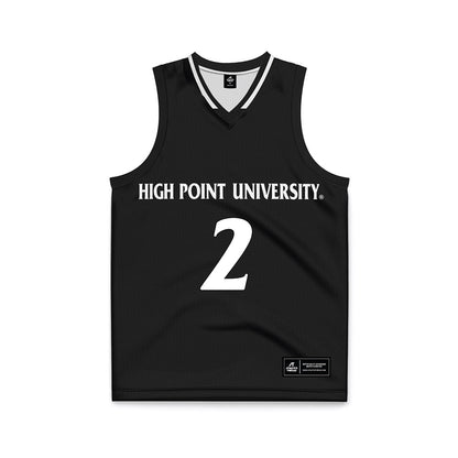 High Point - NCAA Men's Basketball : Vincent Brady - Black Basketball Jersey-0