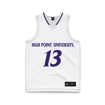 High Point - NCAA Men's Basketball : Liam Mcchesney - White Basketball Jersey-0