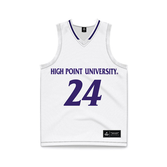 High Point - NCAA Men's Basketball : David Fonville - White Basketball Jersey-0