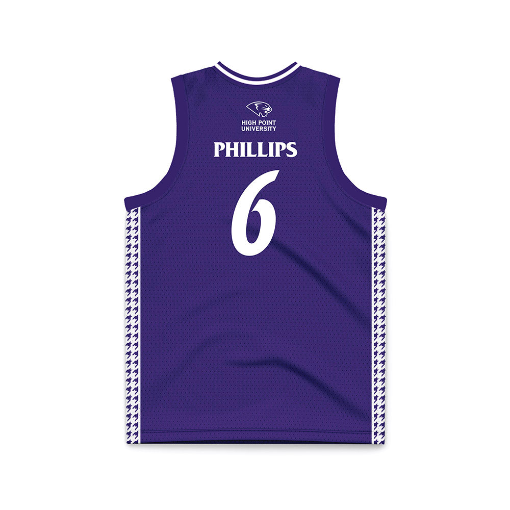 High Point - NCAA Women's Basketball : Dakota Phillips - Purple Basketball Jersey-1