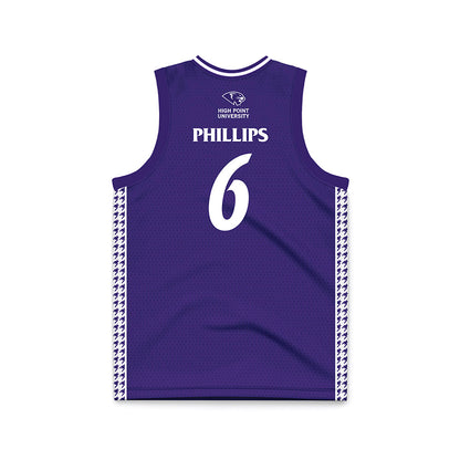 High Point - NCAA Women's Basketball : Dakota Phillips - Purple Basketball Jersey-1