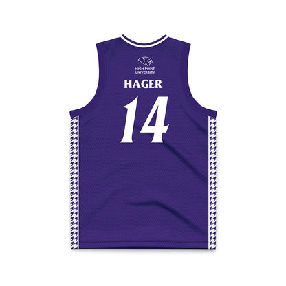 High Point - NCAA Women's Basketball : Anna Hager - Purple Basketball Jersey-1