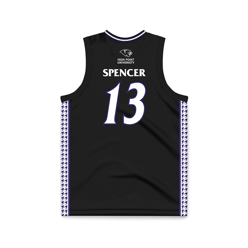 High Point - NCAA Women's Basketball : Macy Spencer - Black Basketball Jersey-1