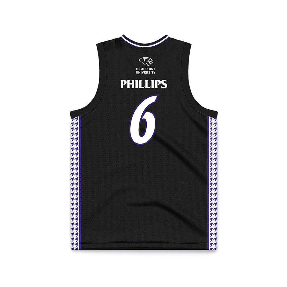 High Point - NCAA Women's Basketball : Dakota Phillips - Black Basketball Jersey-1