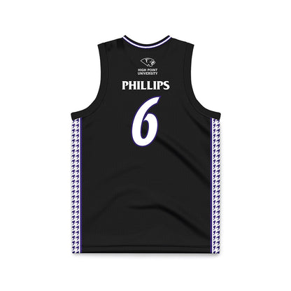 High Point - NCAA Women's Basketball : Dakota Phillips - Black Basketball Jersey-1