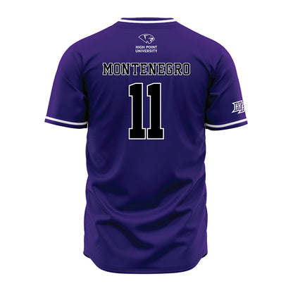 High Point - NCAA Baseball : Adrian Montenegro - Purple Jersey-1