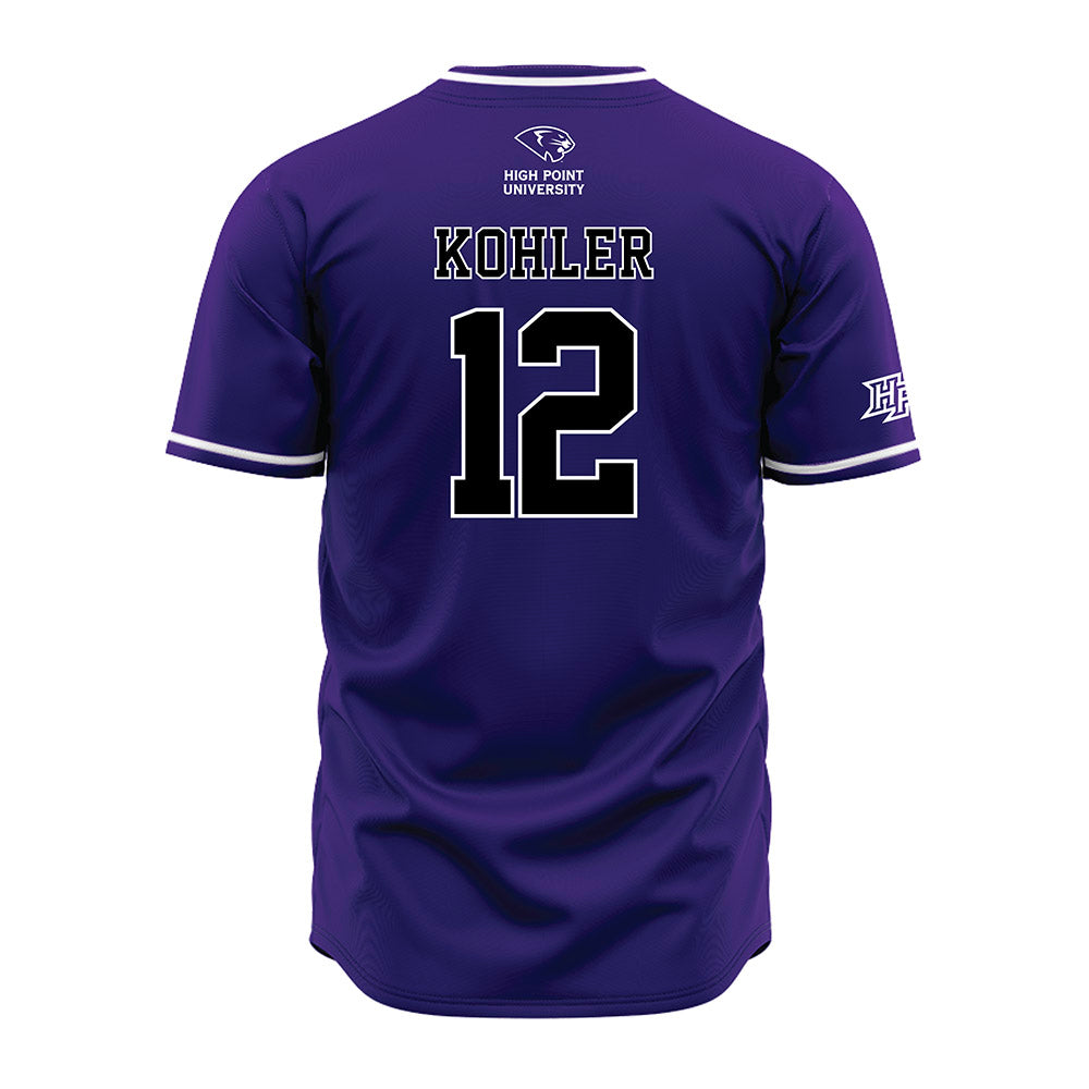 High Point - NCAA Baseball : Jace Kohler - Purple Jersey-1