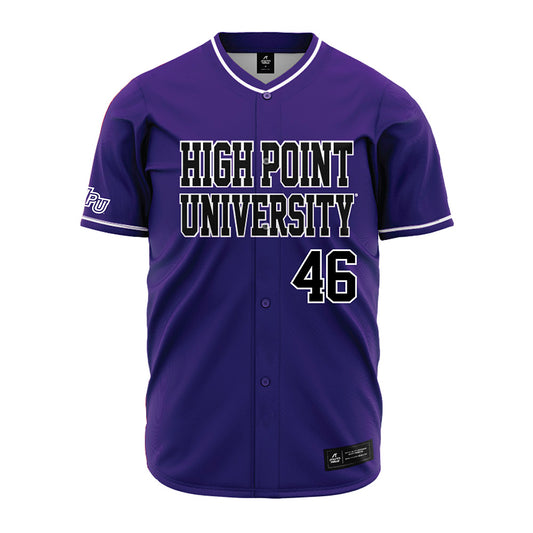 High Point - NCAA Baseball : Charlie Schneider - Purple Jersey-0