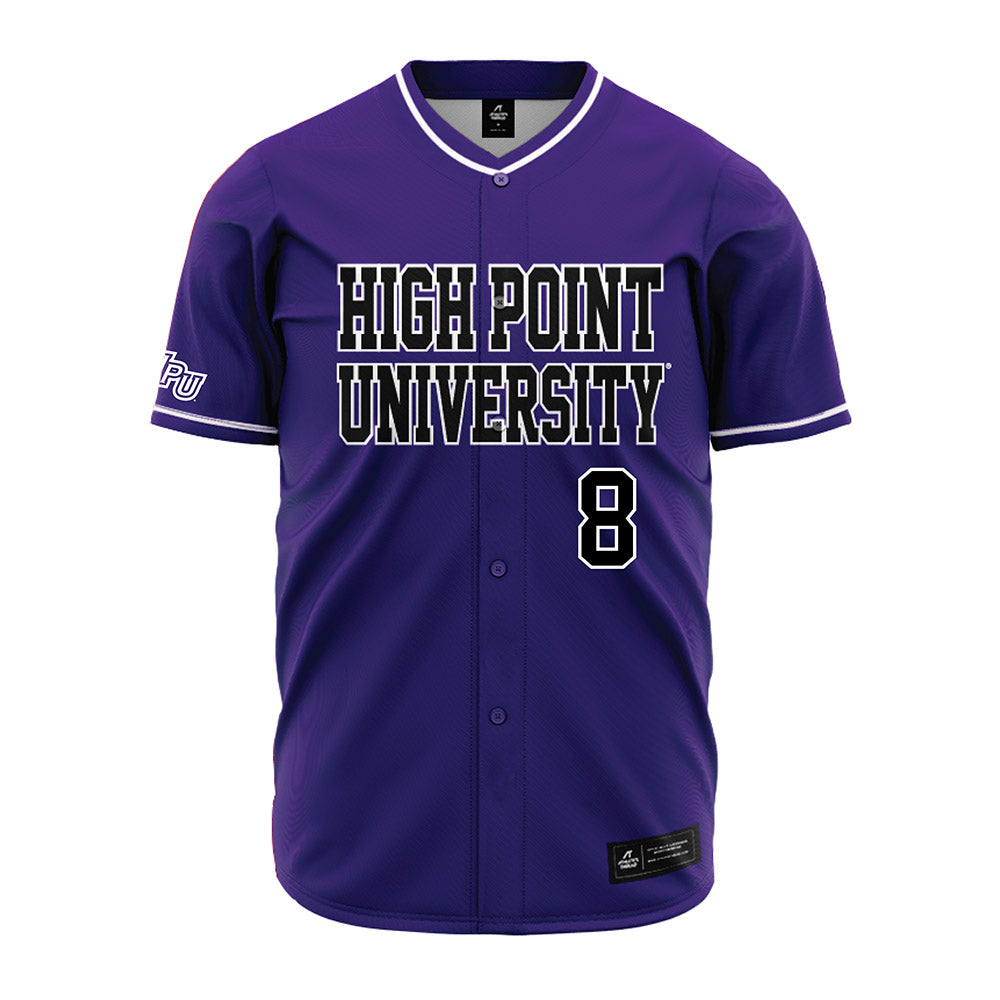 High Point - NCAA Baseball : Bryan Garrett - Purple Jersey-0